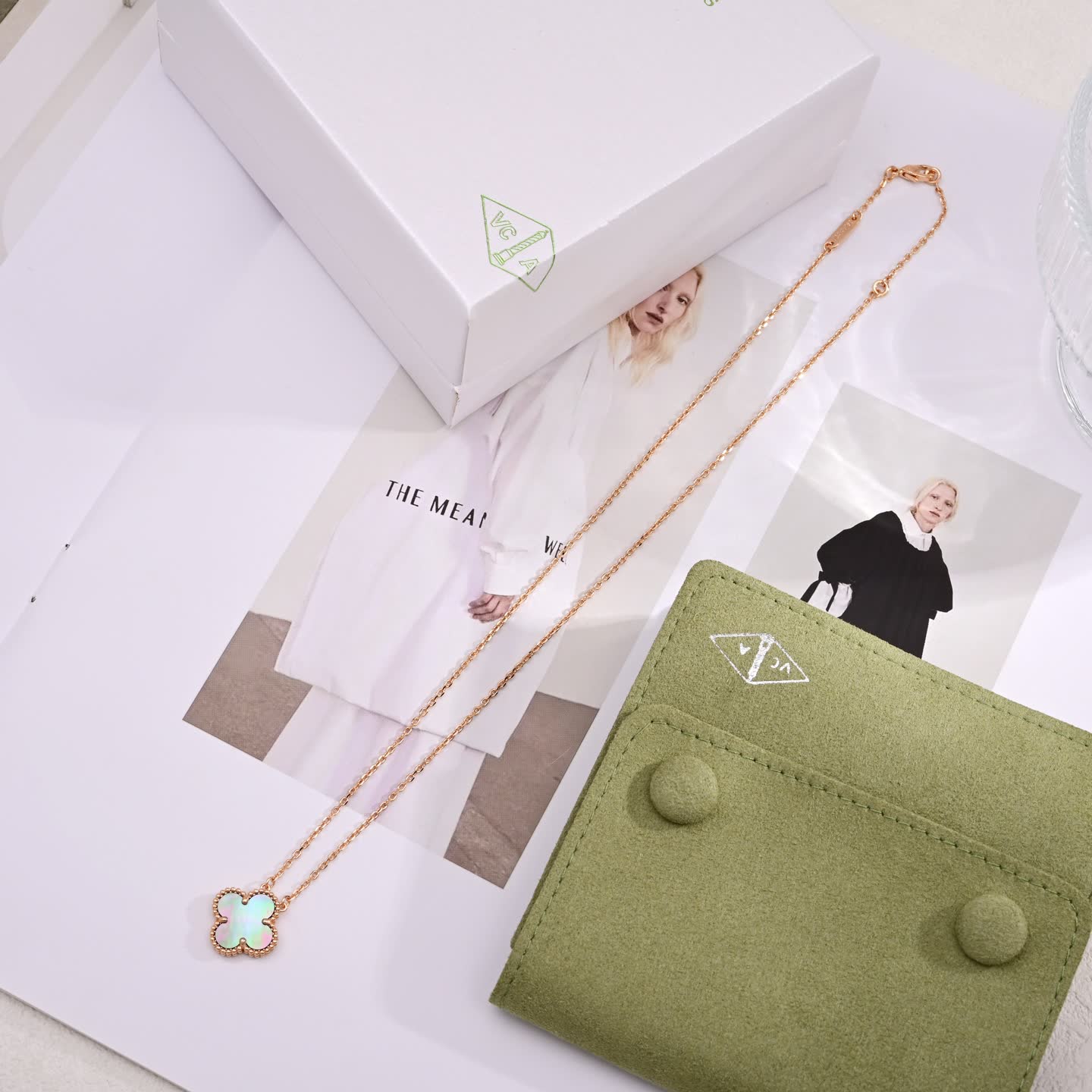 Van Cleef & Arpels Alhambra Gold Plated Enamel Clover Necklaces